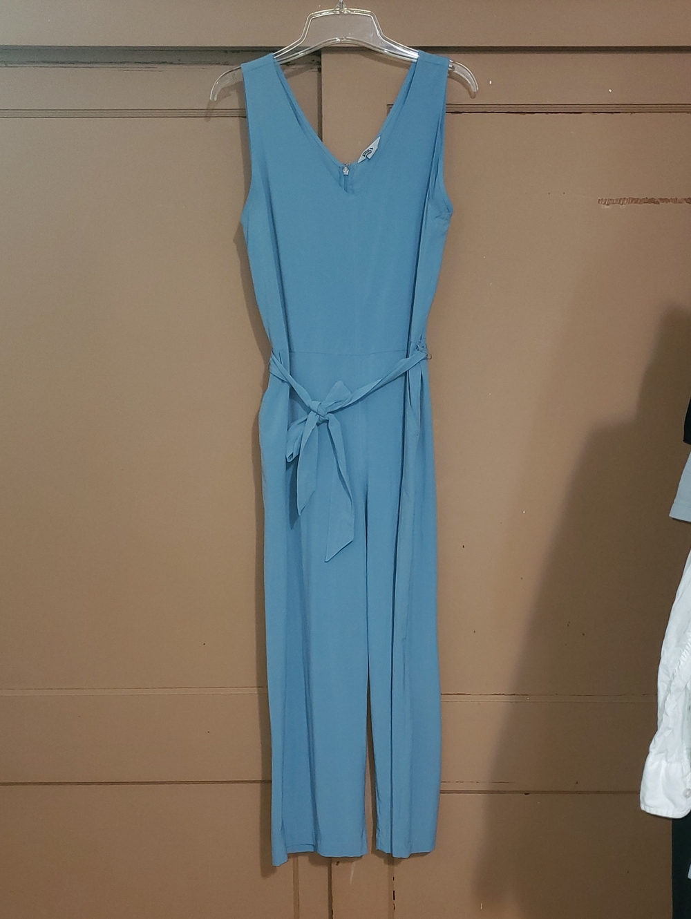 Eddie Bauer Sky Blue Sleeveless Tie-Waist Jumpsuit